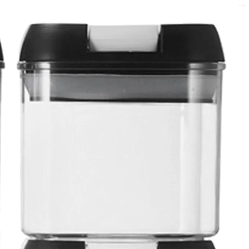 Storage Bottles 7x Food Containers Matte W/ Lids Airtight Portable Square Transparent Fresher Keeper For Spaghetti Snack Crops Pantry