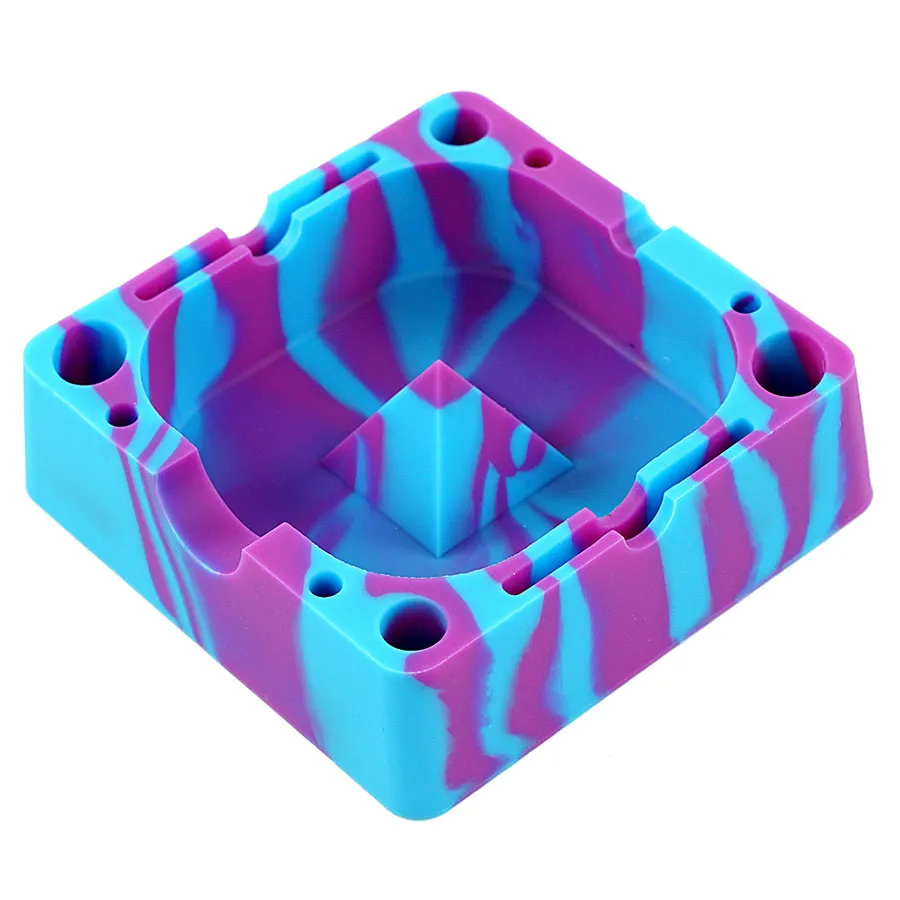 Aschenbecher, umweltfreundliches Silikon, ungebrannter Silikon-Rauchaschenbecher, Hochtemperatur-Werbegeschenk, tragbares Raucherzubehör