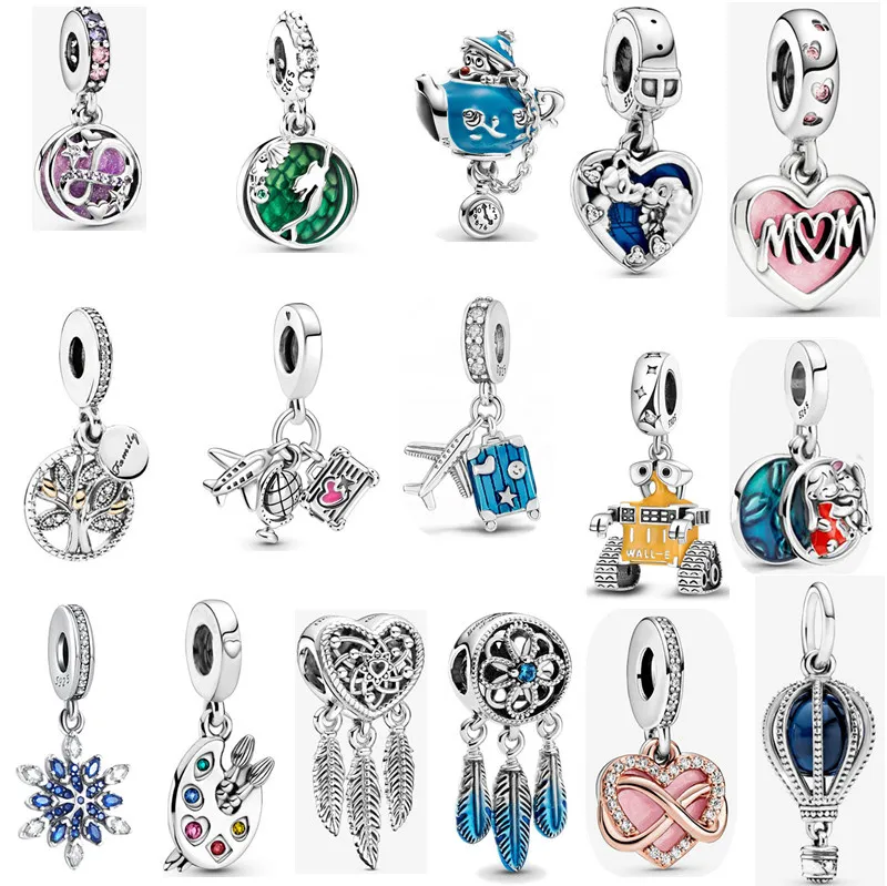 Silver Charms Pendant Armband Diy Fit Pandora Dream Catcher Style Women Designer Jewelry