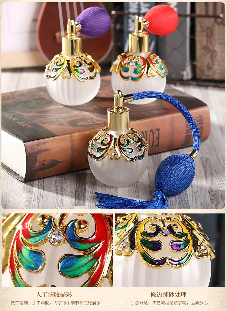 詰め替え可能な香水アトマイザーボトル、カボチャ型のフロストグラス