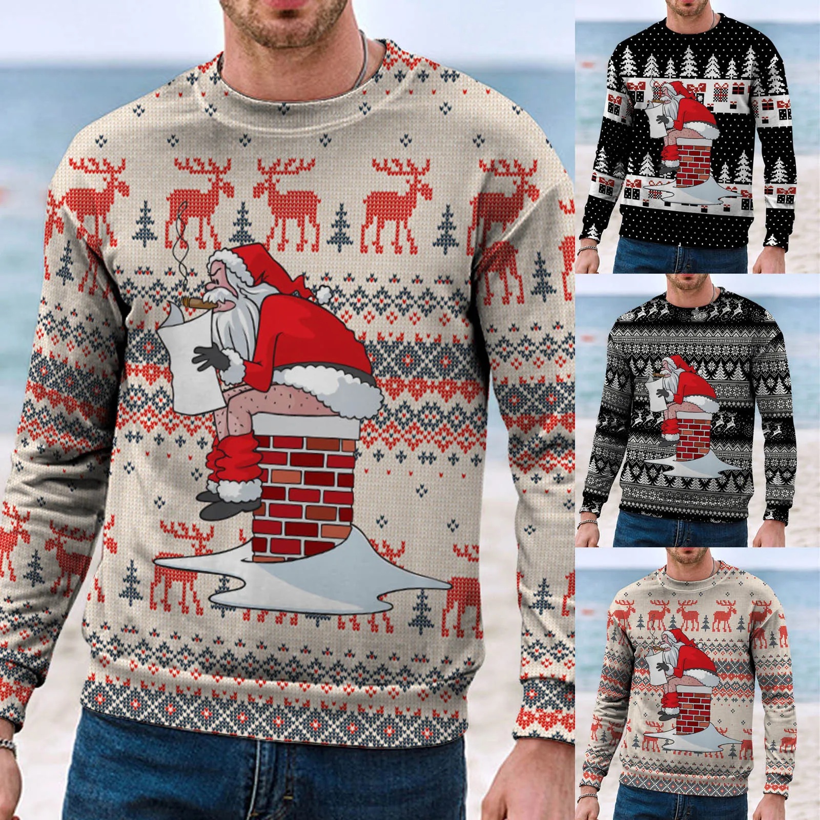 Moletons masculinos moletons molhas Blusa de Natal de inverno Top quente estampa elegante de mangas compridas Sorto de moletom Casual Casual Track Capuz de exposição 221130