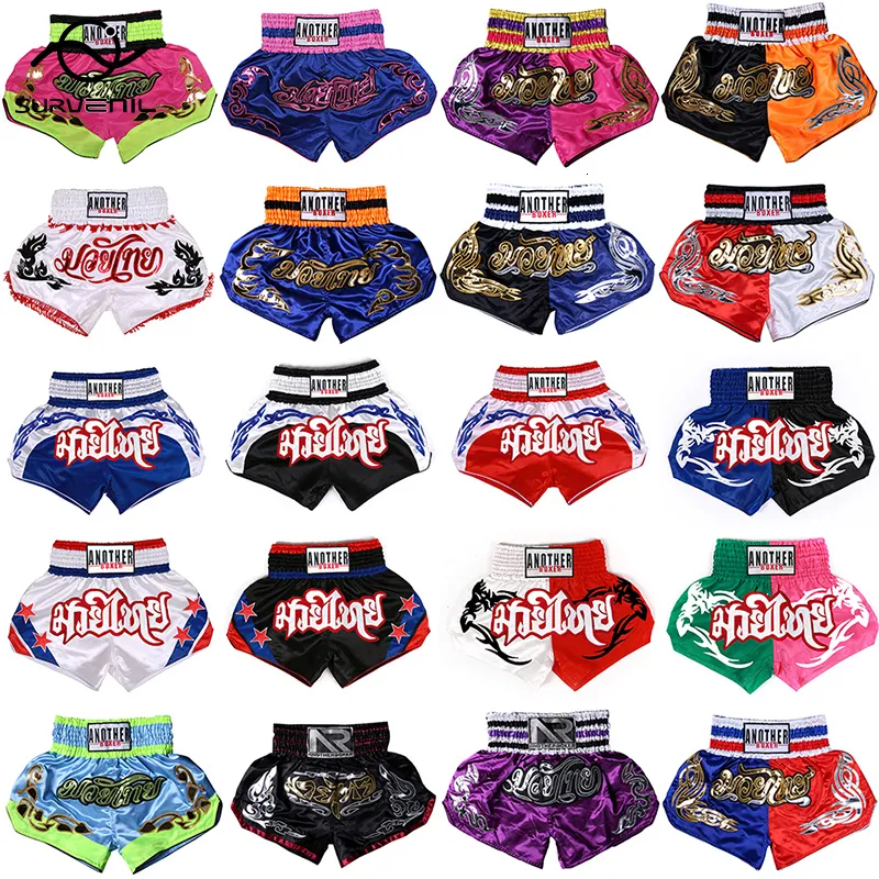 Boxing Trunks Muay Thai Shorts Top Quality Fight Kickboxing MMA Pants Men Womens Kids Embroidery Sanda Martial Arts Training Equipment 221130