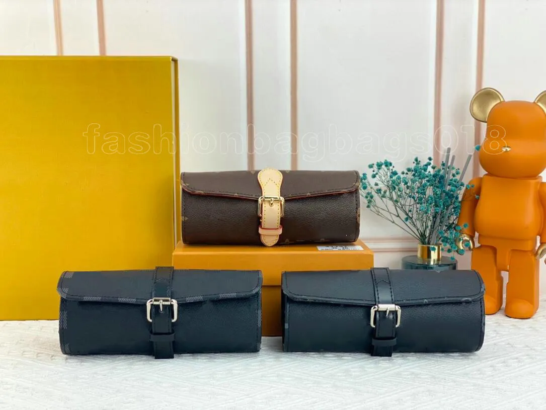 3 Watch Case Clutch Bag Travel Accessories Luxury Watch Bracelet Storage Bags Monograms/Damier Canvas Designer Handbag M47530