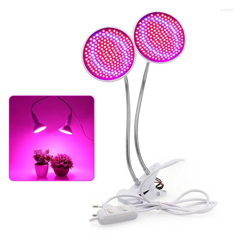 Grow Lights Double E27 Ampoule LED Lumière Spectre Complet Fitolamp Hydroponique Phyto Lampe Pour Intérieur Légumes Fleur Semis Plantes Éclairage