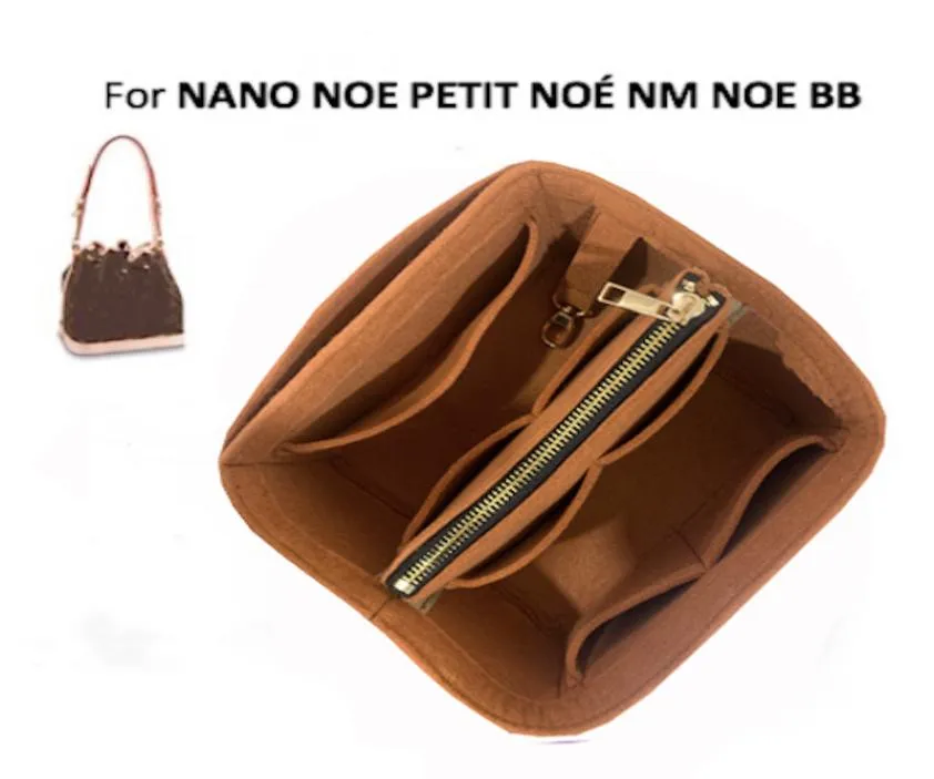 For NOE series Noe BB PetitNM Insert Bag Organizer Makeup Handbag Travel Inner Purse Cosmetic BagsPremium Felt Handmade20 2108892739