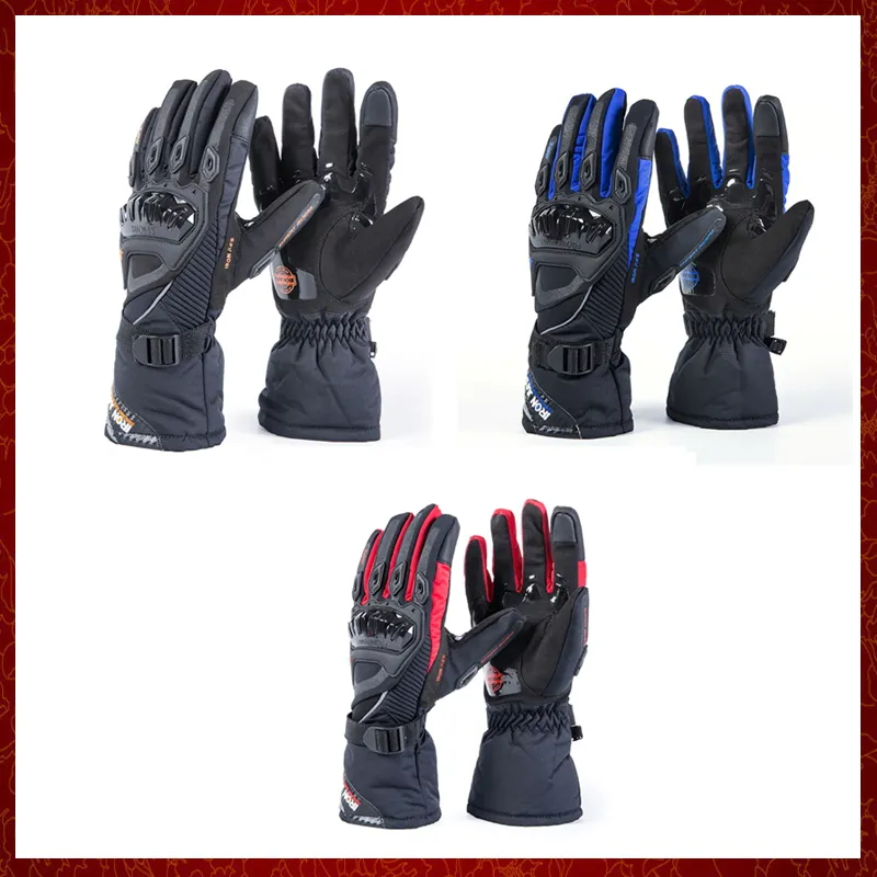 Guantes cálidos de invierno para motocicleta ST616, 100% impermeables, equipo protector a prueba de viento, guantes para montar en moto de Motocross con pantalla táctil