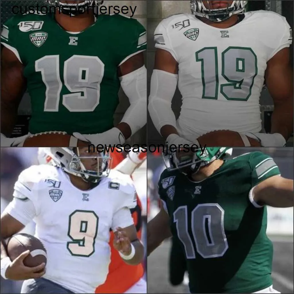 Emu Eastern Michigan Eagles Jersey 33 Breck Turner 87 Mathew Sexton 12 Tyler Wiegers 20 Blake Banham Men Women Youth Stitched Football