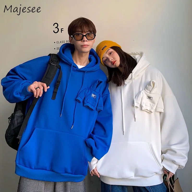 Herrtröjor tröjor män vinter huva par japanska kläder påsiga mode streetwear personlighet college designer teens dynamic ulzzang 221129
