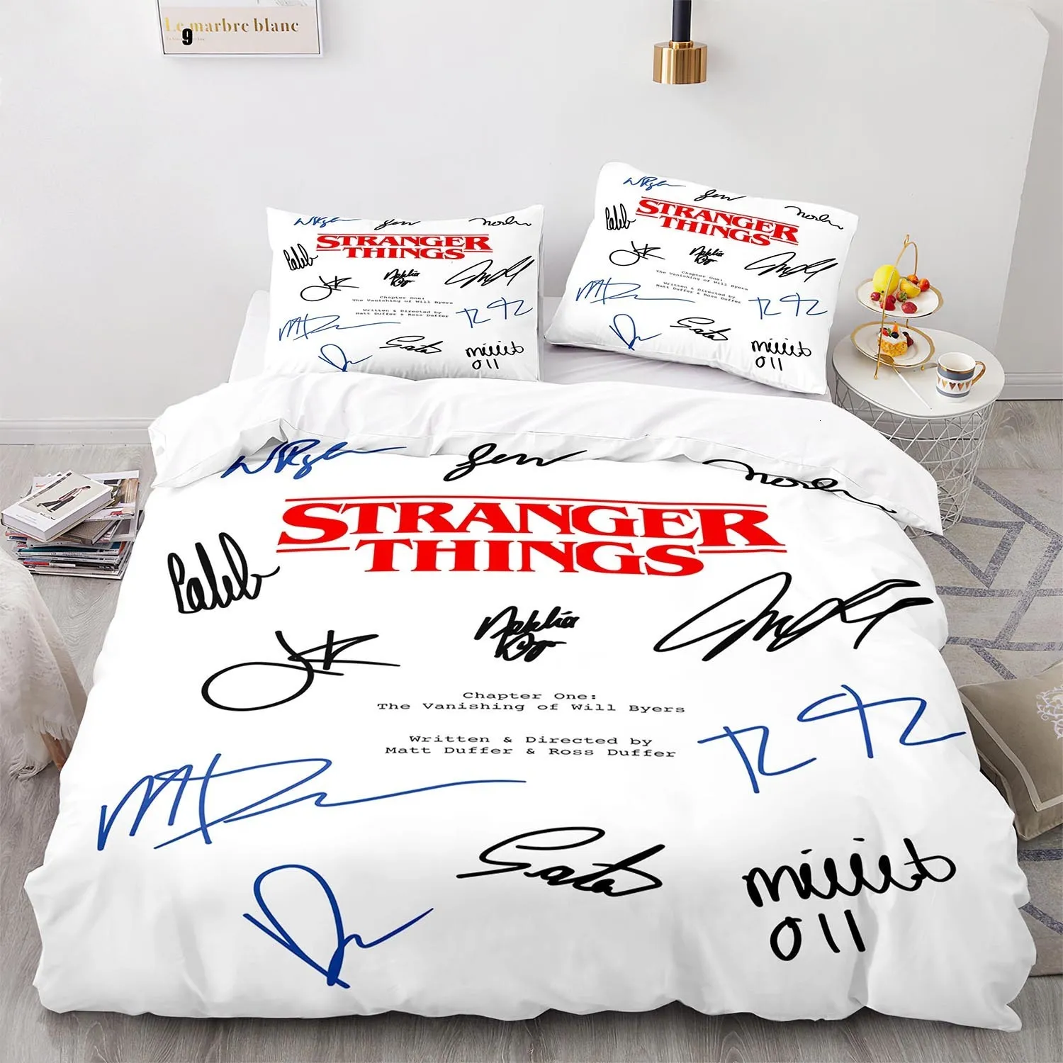 Bedding sets Stranger Things Set Single Twin Full Queen King Size Bed Aldult Kid Bedroom 011 221129