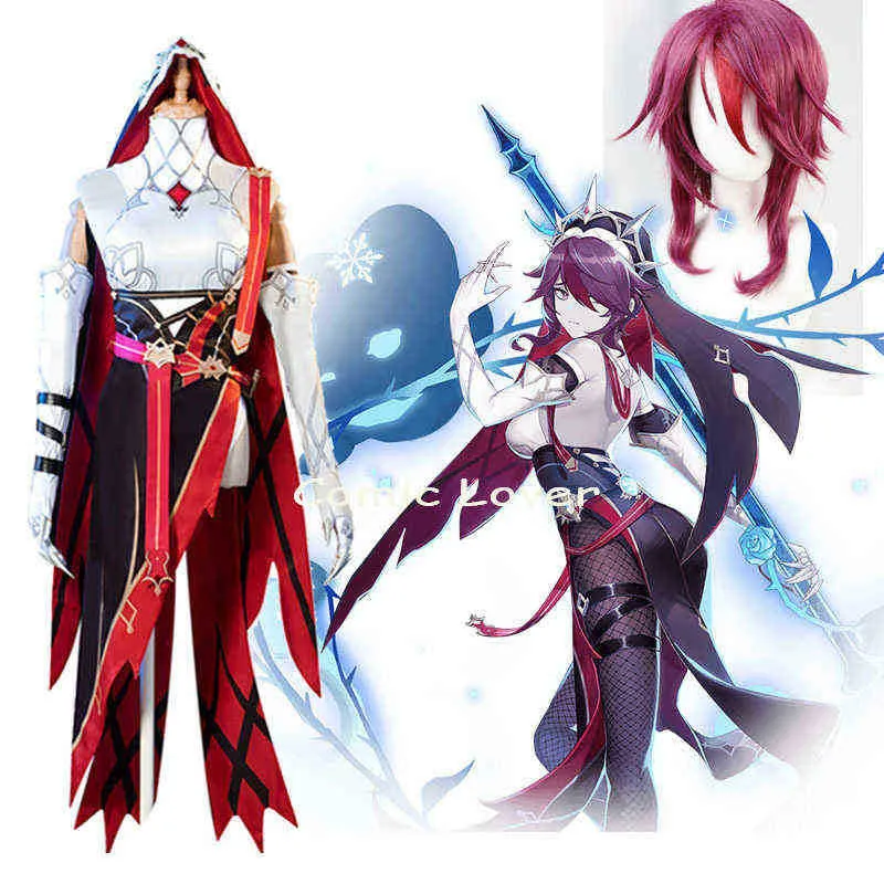 Genshin Impact Rosaria Cosplay Costumes Sexy Unisex Jogo Role Playing Clothing Conjuntos Completos de Alta Qualidade Feminino Uniforme de Halloween J220712 J220713