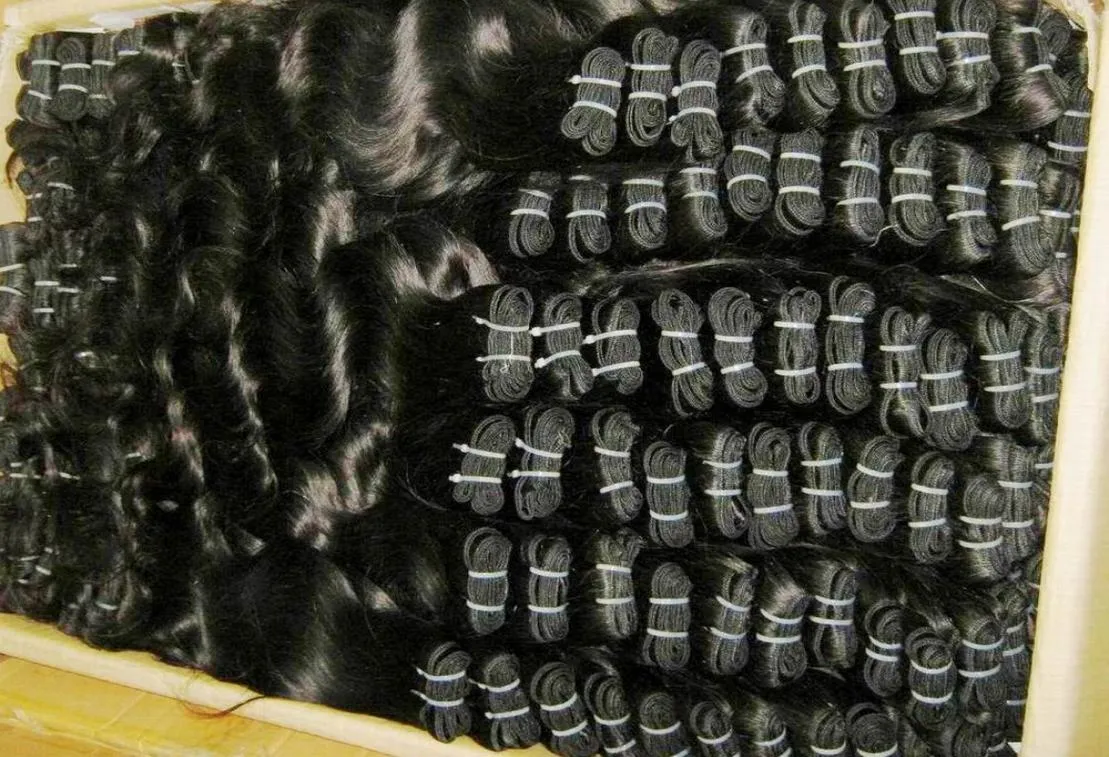 Mais vendida 20pcslot Indian Sillky Hair lisado Dicas planas Tri￧os de cabelo humano processado Mix Comprimentos1556292