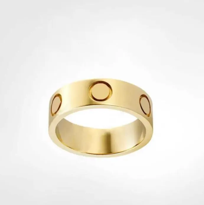 Love Screy Ring Pierścienie Męskie Klasyczne luksusowe projektant biżuterii Kobiety Tytanium Stalowa złota złota srebrna róża Never Fade Lovers Par Pierścienie Pierścienie Prezent Rozmiar 5-11