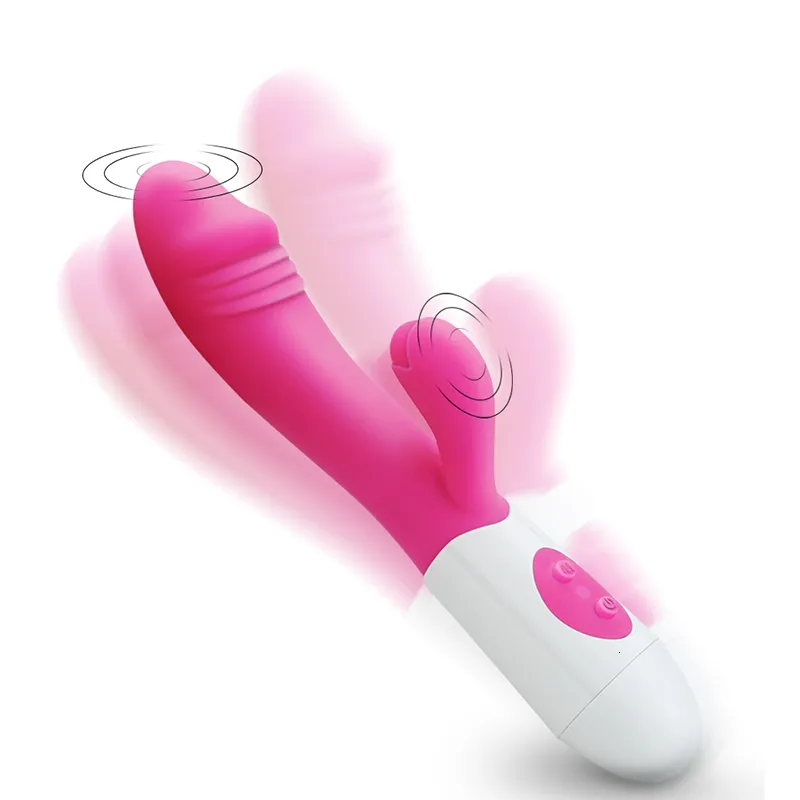 Vibratorer g spot dildo kanin vibrator för kvinnor dubbel vibration silikon vattentät kvinnlig vagina klitoris anal massager sex leksaker butik 221130