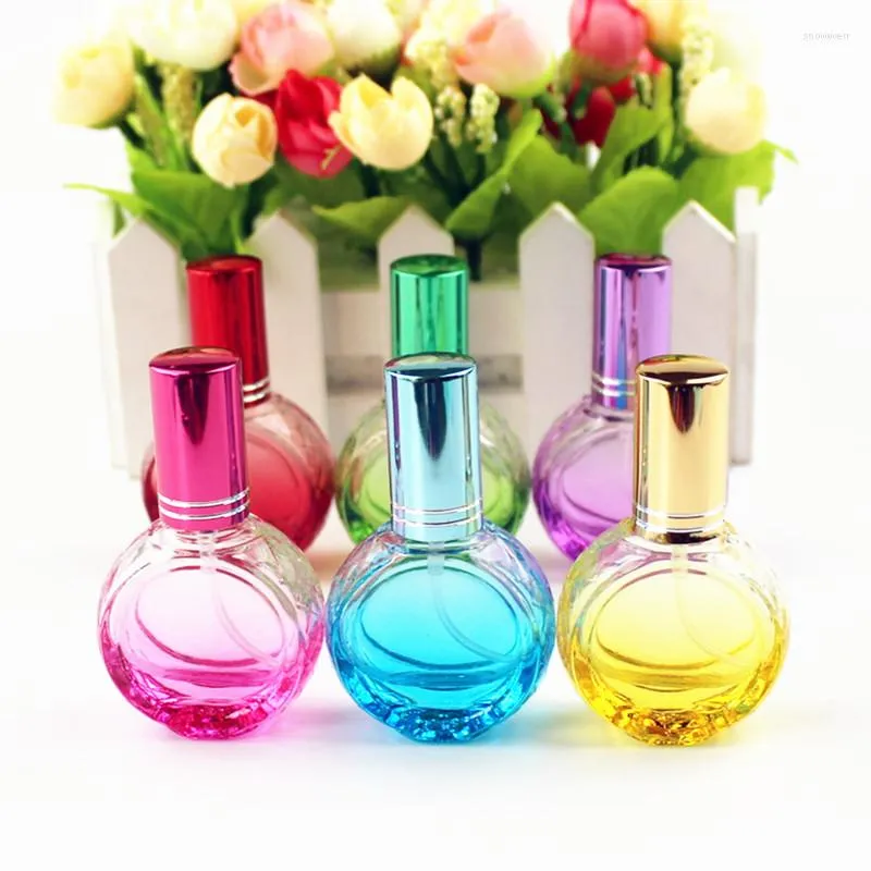 Storage Bottles 10pcs/lot 10ml Mini Colorful Glass Perfume Bottle Empty Fragrance Thick Cosmetic Packaging Refillable Vials