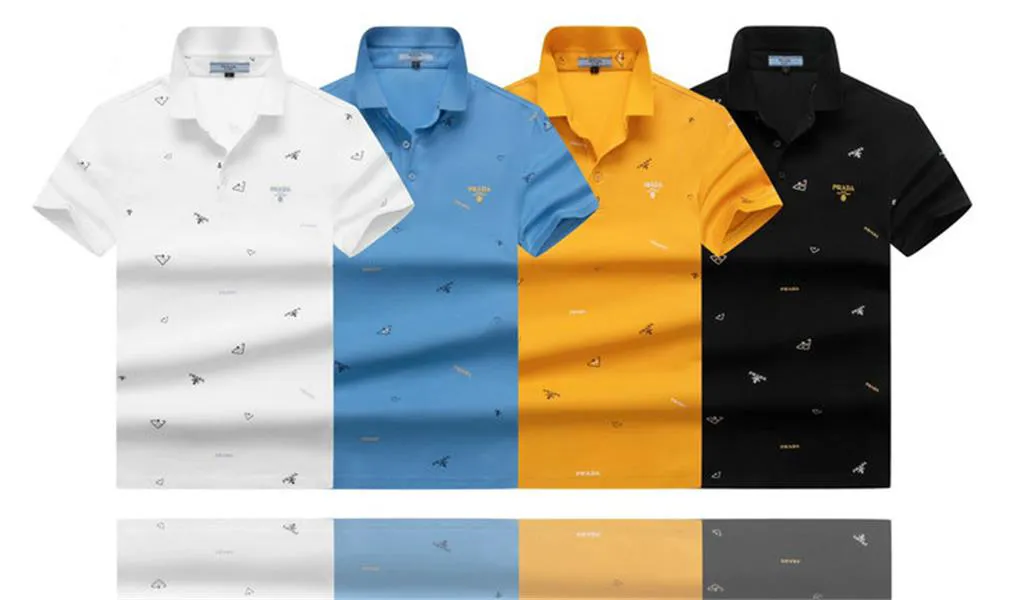 Designer Mens Tee polo lettre t-shirts infroissable respirant T-shirt revers mode commerciale impression décontractée haut de gamme POLO manches courtes M-3XL