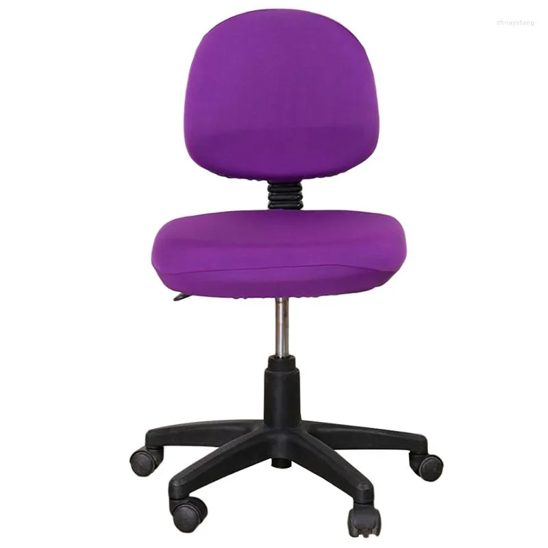 Chair Covers Simple Solid Color Universal Round High Elastic Office Computer Cover Home Rotating Dustproof Stool Protective Sheath
