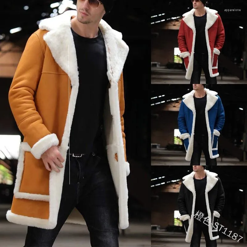 Trench da uomo 2022 Cappotto di pelliccia invernale da uomo Stile all-in-one Ispessimento Moda Giacca casual Giacca a vento