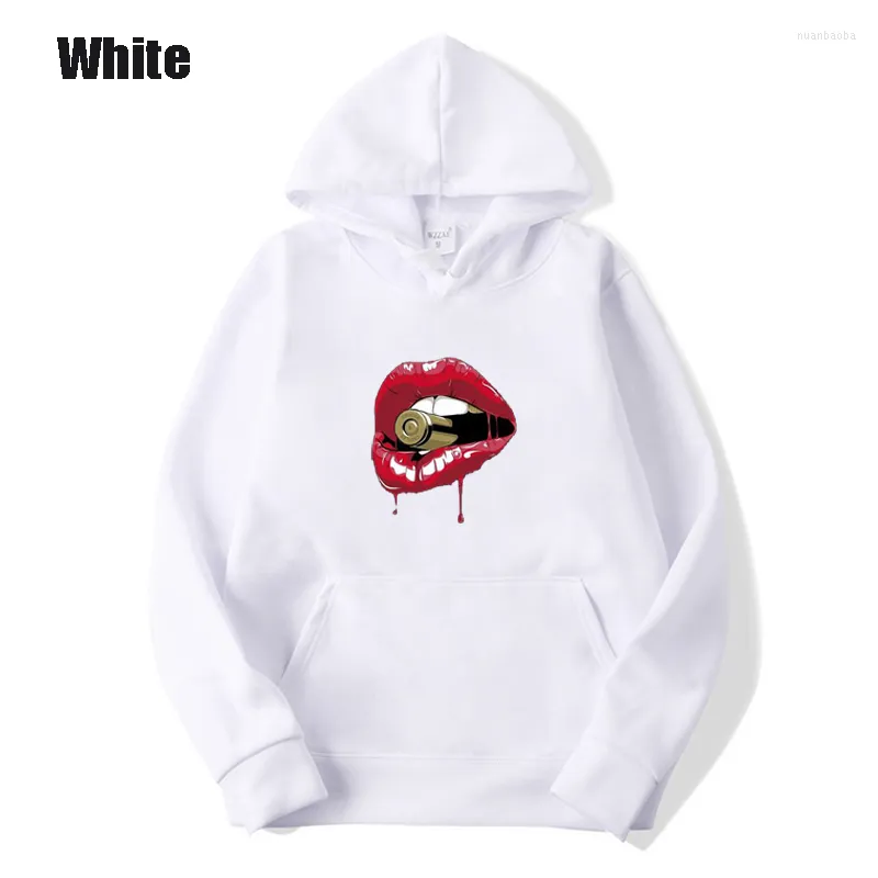 Kadın Hoodies Bikinis Gizli Kadın Moda Dudak Baskılı Sweatshirt Sonbahar Kış Polar Kazak Kızlar Açık Kazak Sıcak Üstler