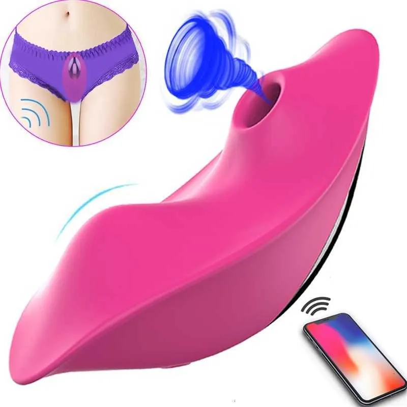 Секс -игрушечные массажер трусики вибратор невидимый сосание женщин, стимуляция клитора, приложение Bluetooth Беспроводное управление сосками для взрослых игрушек