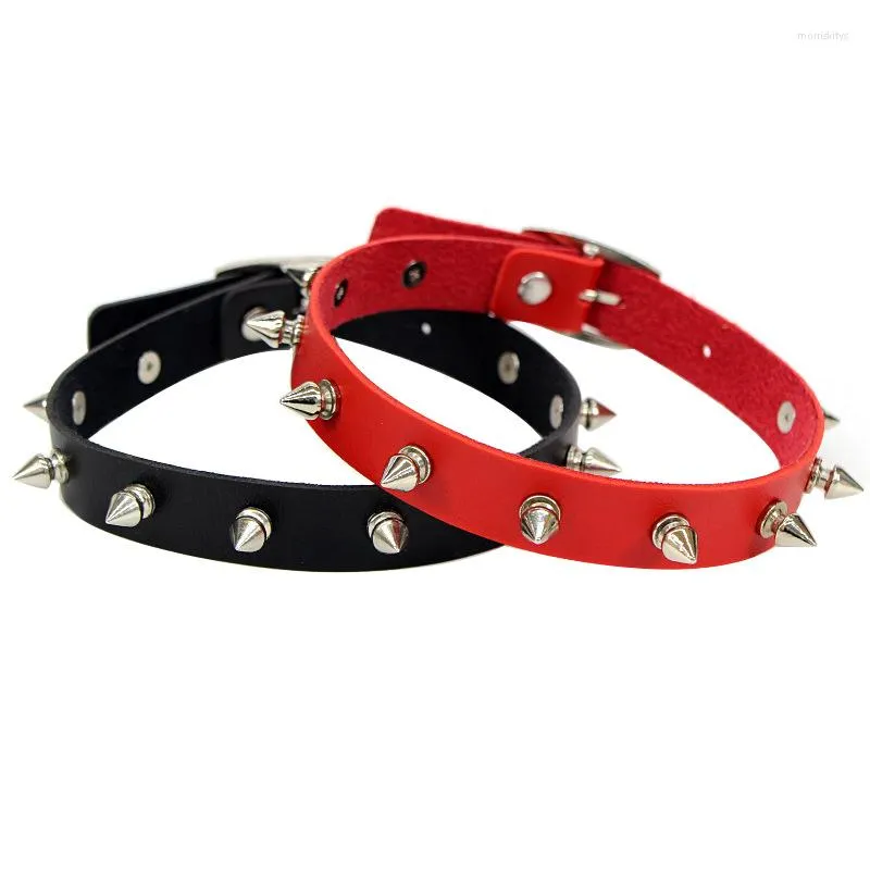 Choker Harajuku Spike Rivet Belt Kraag Vrouwen Pu Leather Goth ketting voor feestclub Toofer sexy gotische sieraden