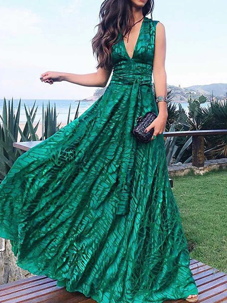 green emerald velvet dress Strapless High-Waist Ruffle Tiered Long Prom Dress with Bow