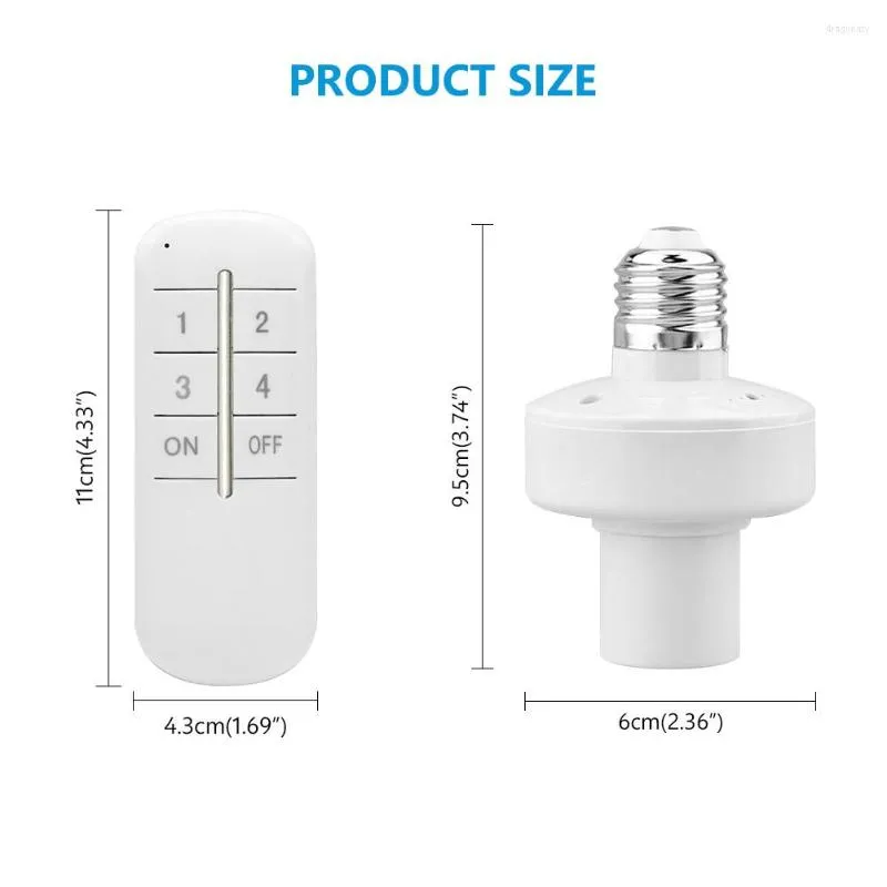 Wireless Remote Control Lamp Socket Set With 20M Range On/Off Switch For  WiFi Smart Bulbs E27 Light Socket Holder With Remote Control From  Dragonaty, $12.33