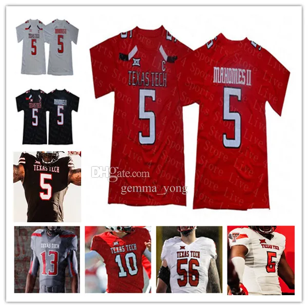 Camisetas de fútbol universitario de Texas Tech TTU Donovan Smith Behren Morton Tahj Brooks SaRodorick Thompson Myles Price Jerand Bradley Nehemiah Martinez I Loic Fouonji