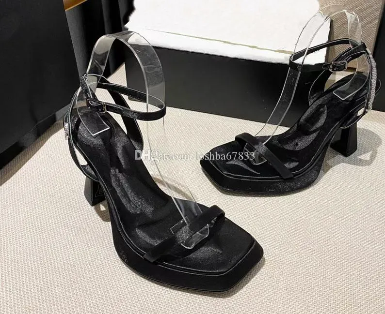Women `S Designer Sandals Dress Shoes Luxury Boutique Fashion Sexy High Top Heel Silk Ankle Wedding