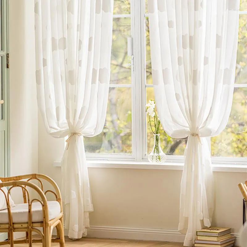 Tenda Nuvole Bianche Tende In Tulle 3D Per Soggiorno Camera Da Letto Camera Dei Bambini Tende Da Cucina Drappo Di Nozze Decorazioni Per La Casa