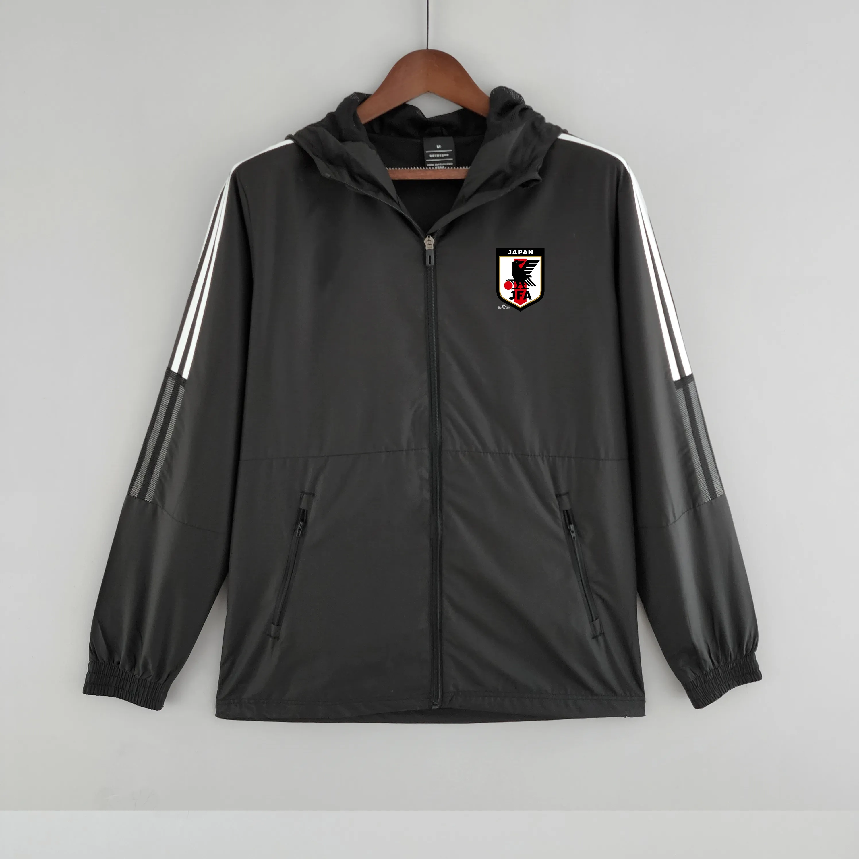 Veste japonaise pour hommes, coupe-vent de sport et de loisirs, maillots à capuche avec fermeture éclair complète, manteau à la mode, Logo personnalisé, 22-23