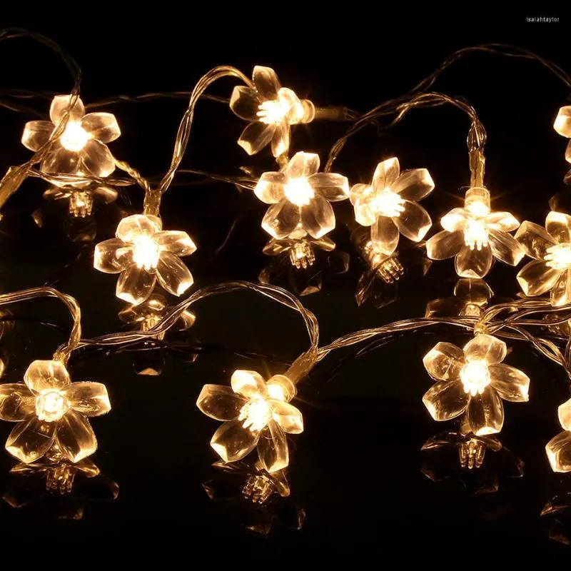 Strings Battery Operated Flower Plum String Lights 1,5m 10LED för jul/Festival/Holiday Party Home Decoration LED Light Decor.