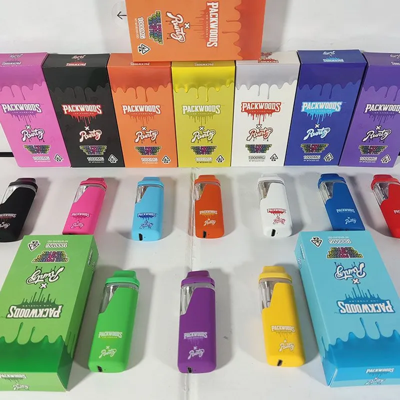 ₩6,194에서 runtz x packwoods 일회용 vape 펜 e 담배 380mah 충전식 배터리 빈 vape 펜 1ml