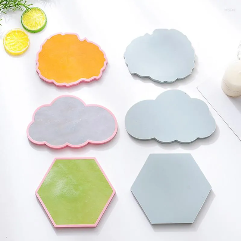 Table Mats Translucide Irrégulier Nuage Dessous De Verre Moule En Silicone DIY Bijoux Fabrication Outil Moules UV Résine Époxy Décoratif Artisanat En Gros