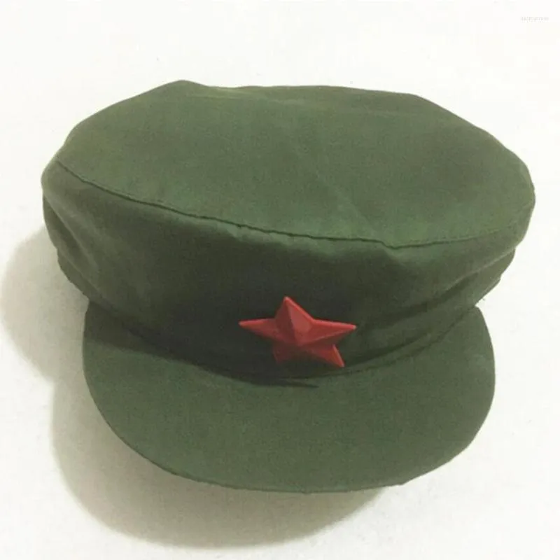 Berets pamiątka chińska armia typu 65 Wyzwolenia czapka wojskowa z czerwonym pięciogwiazdkowym