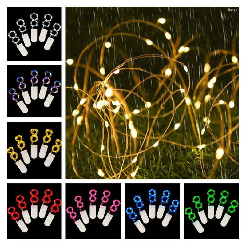 Str￤ngar 10st Cooper Wire LED String Lights Garlands Juldekorationer utomhus Navidad Tree Lamp Fairy Garden Year