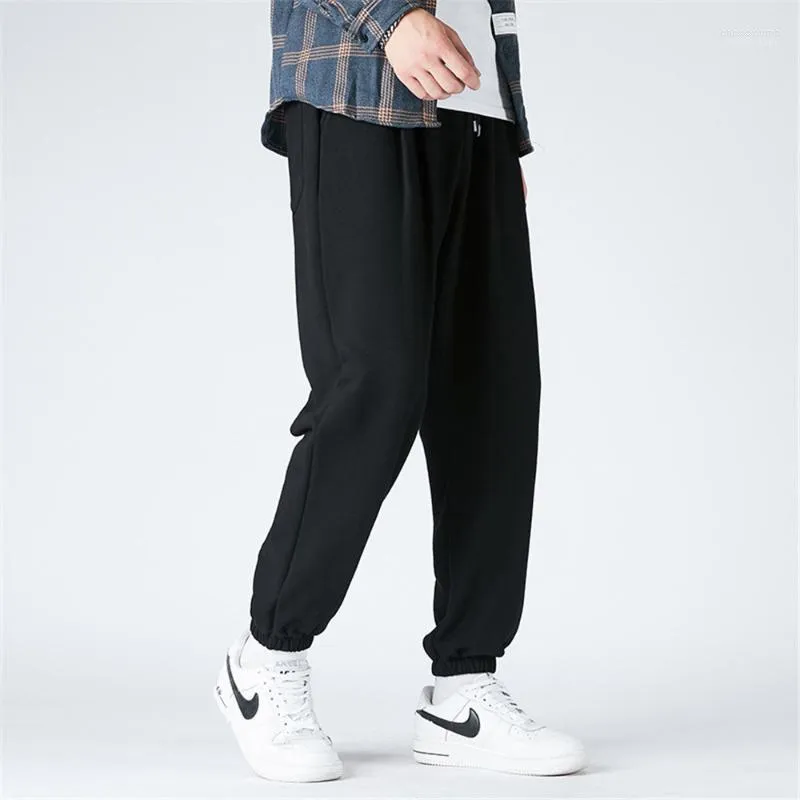 M￤ns byxor Men 2022 V￥ren och h￶sten Casual Loose Loar Size Hong Kong Style Cotton Sweatpants Youth Beam SW