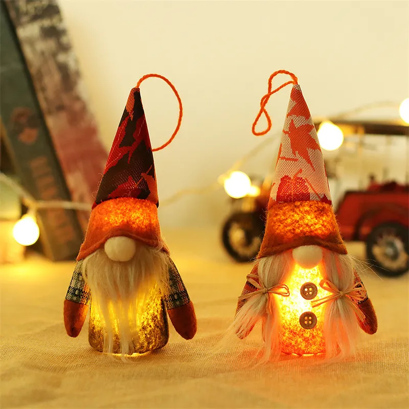 Вечеринка Favors Light Up Bandgiving Gnomes плюшевые украшения осень осень шведская шведская кукла для домашнего стола подарки подарки