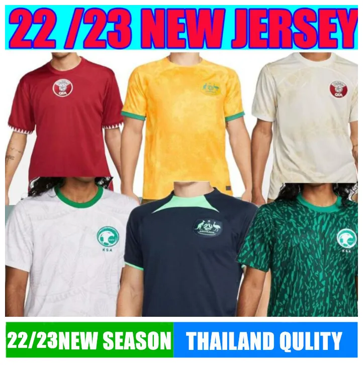 2022 Qatar Soccer Jerseys Australias 23 ARABIA SAUDITA EGAN Brewster Doyle BERGE McBurnie AFIF ALI HATEM HAYDOS BOUDIAF HASSAN MUNTARI KHOUKHI Baldock Football