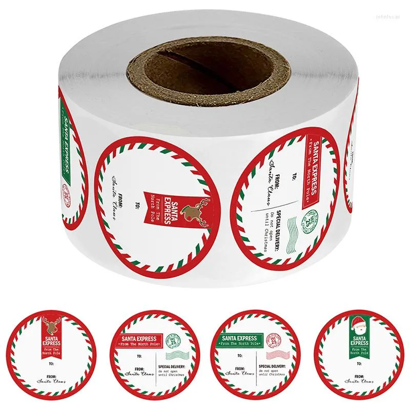 Presentförpackning 500 st/rull jul tack klistermärken för tätningsetiketter scrapbooking festlig dekor levererar barn vuxen
