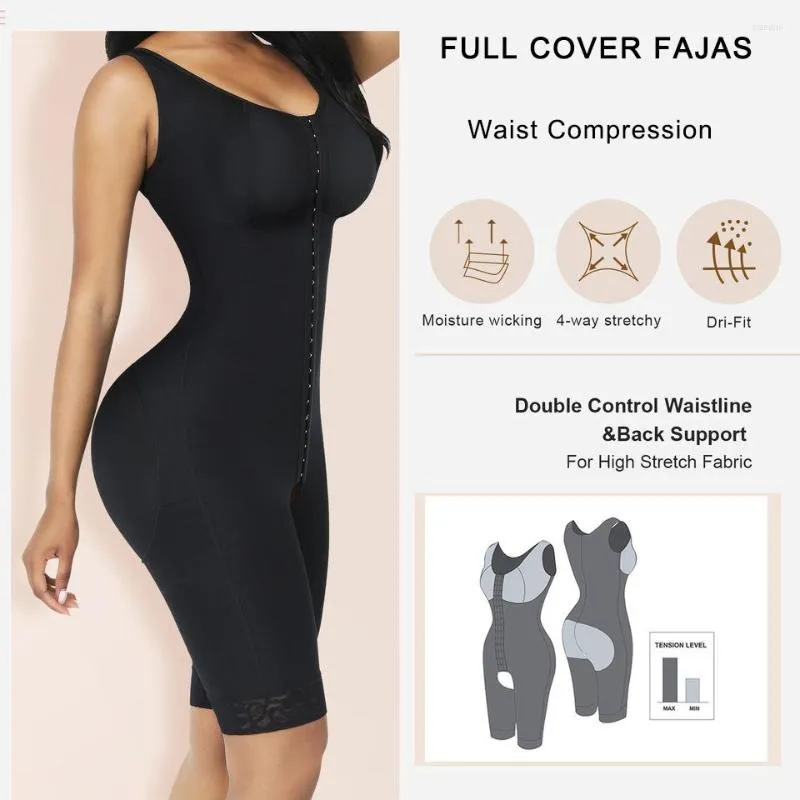 Women's Shapers Corset Women Plus Size Shapewear Pełny talia Trener Body Shaper Kontrola brzucha Przesunięcie Bbl Fajas Kolumbianie A217W