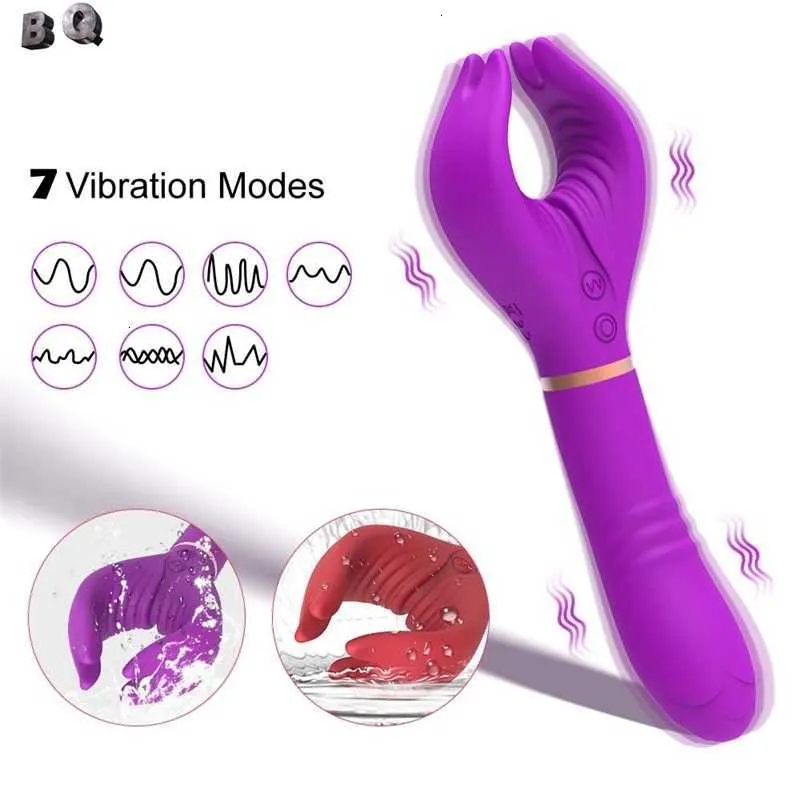 Adult Massager bq Powerful Big Vibrators for Women Magic Wand Body Massager Dildo Toy Woman Clitoris Stimulate Female Panties 10 Speed