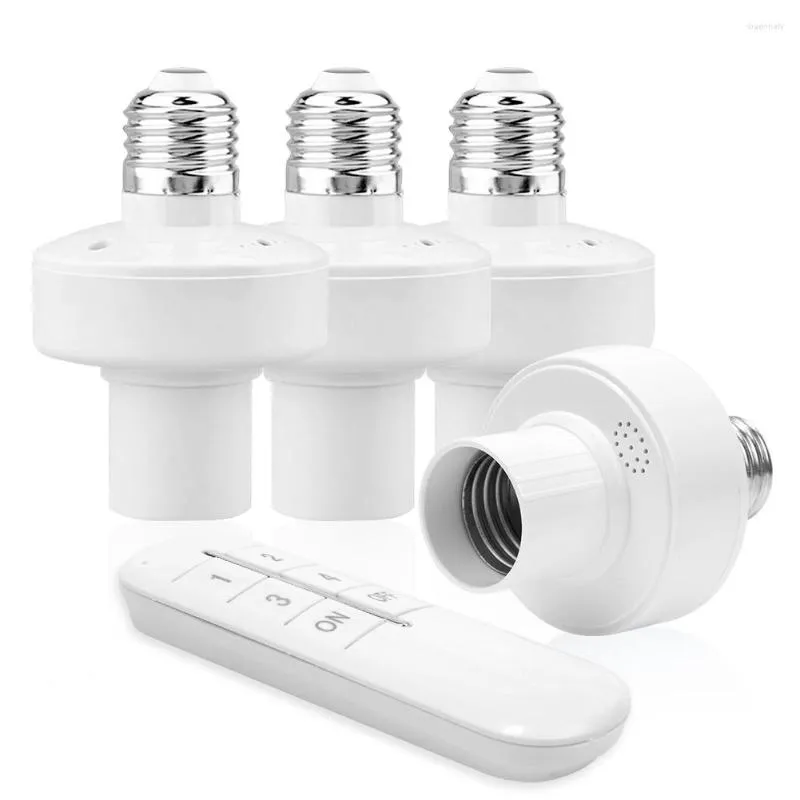 Lamphållare Trådlös fjärrkontroll E27 Lätt uttag Holder Set 20m Range On/Off Switch för WiFi SMART BULB