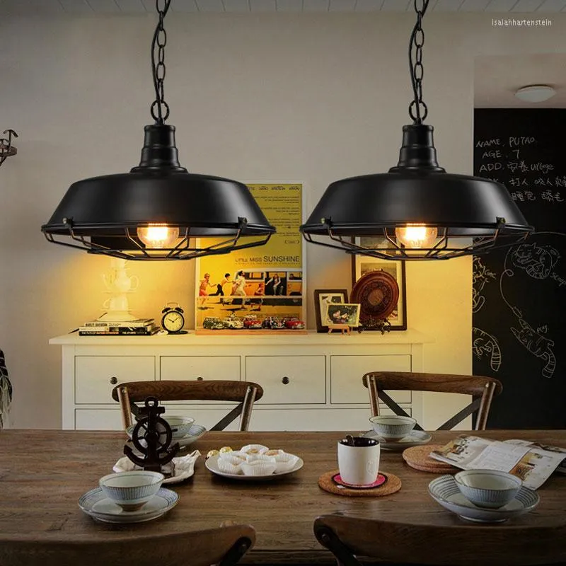 Lampy wiszące vintage lampa lampy magazynowe Droplight jadalnia bar koryta pub restauracja kawiarnia żelazna klatka wisząca żyrandol