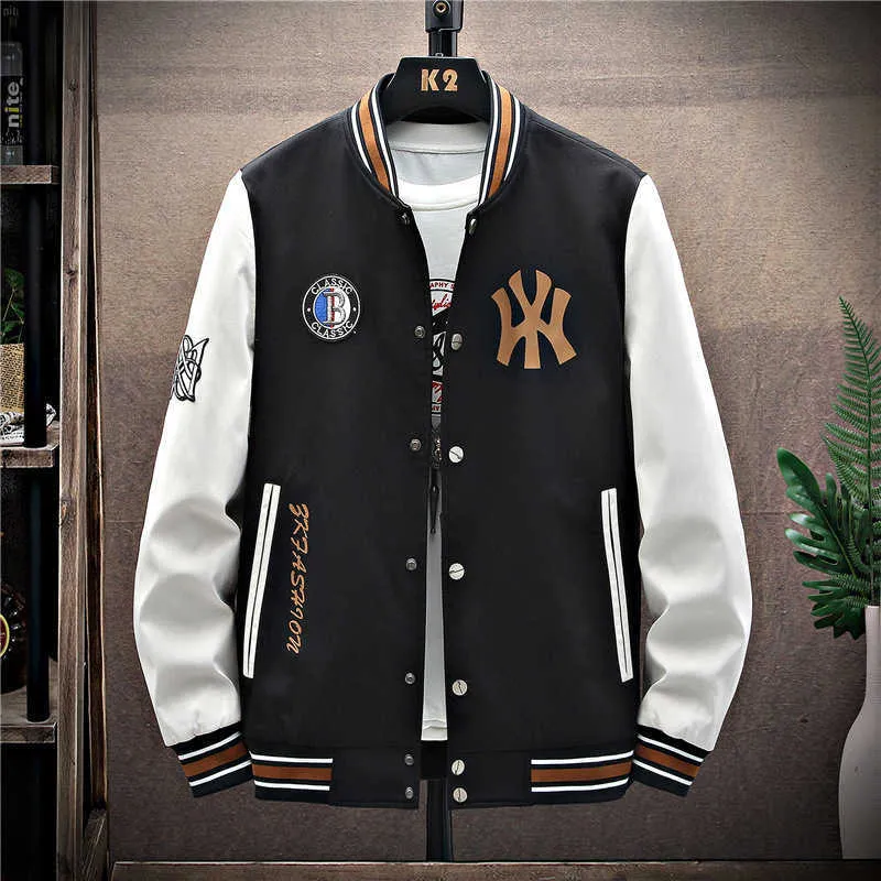 Sportjacka trend ny knapp avslappnad kappa rund nacke cardigan baseball uniform 2022 fj￤der och h￶st tidvattnet m￤rke kl￤der