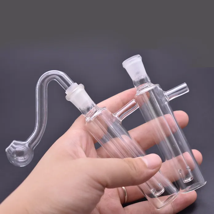 Raucherzubehör Großhandel Clear Mini billige Flasche Glas Wasser Dab Rig Bong mit 10 mm Ölschale