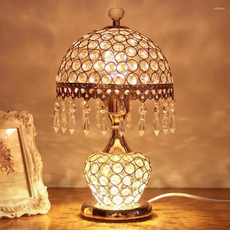 Table Lamps Modern Crystal Led Lamp High-power Lighting Bedroom E27 Bulb Desk Reading And Wedding Gifts Z50