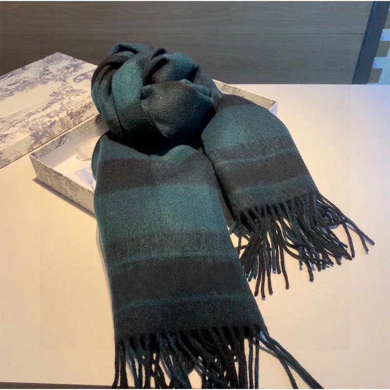 Men and women cashmere scarves are decorated with velvet warm prints in winter classic fashion plaid long scarves decorateds
