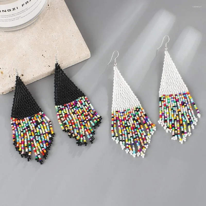 Dangle Earrings Arrival Jewelry Accessories Ethnic Colorful Seed Beads Tassel Bohemia Handmade Beaded Dangel Drop Women Boho 2022