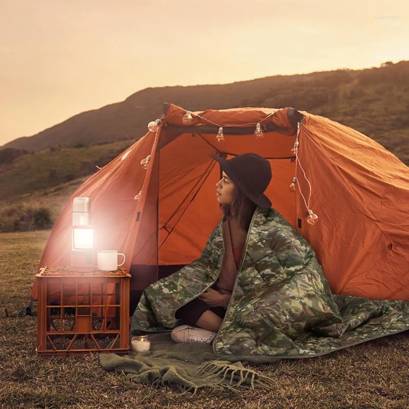 Cuscinetti per esterni Trapunta ultraleggera in cotone mimetico Scialle da campeggio da viaggio Comoda coperta per tenda da notte Mantieni caldo