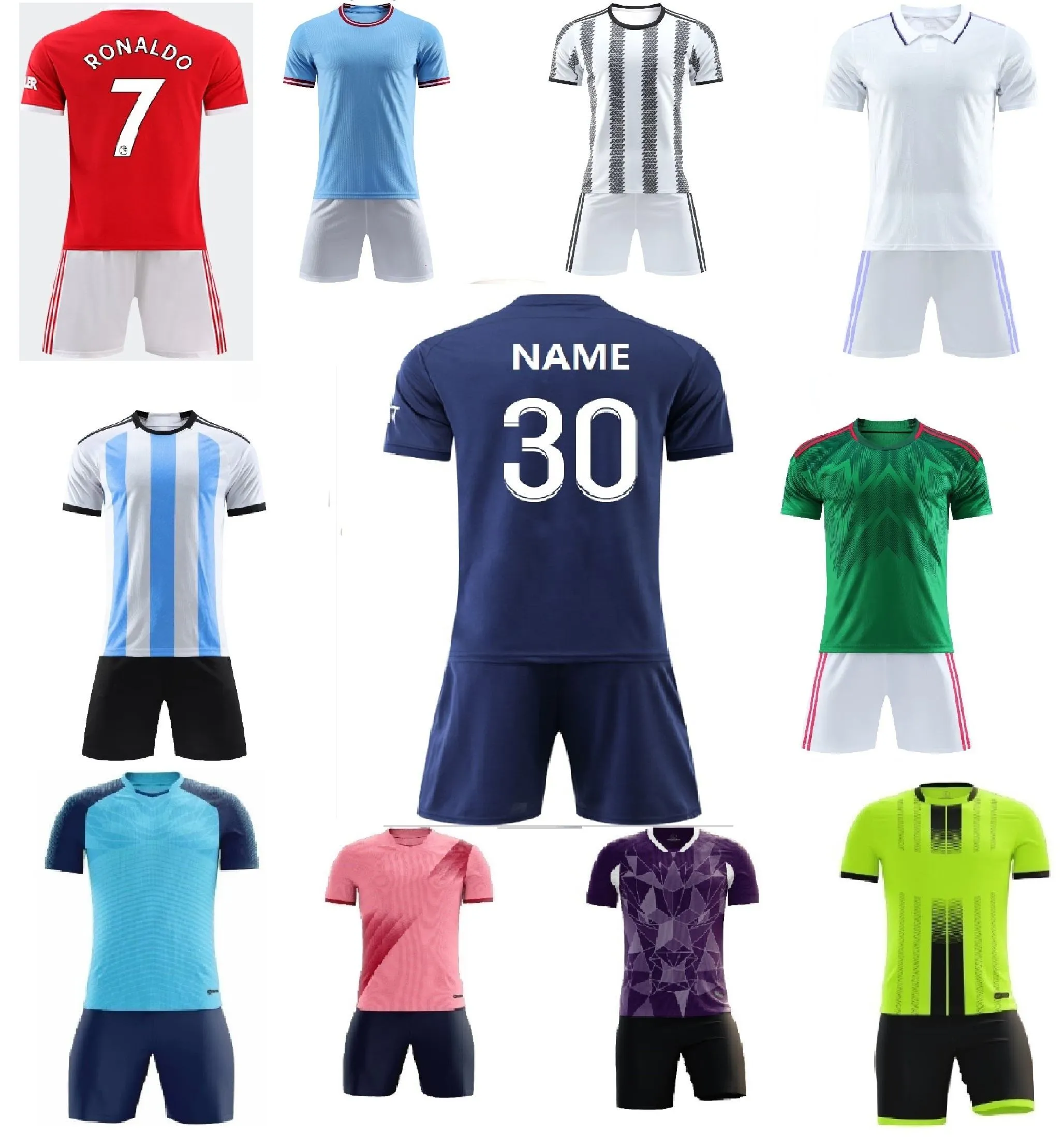Fans Tops Soccer Jerseys 2022 World Cup Quick Dry Polyester Sportswear